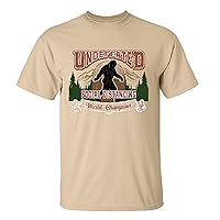 Funny Undefeated Social Distancing Champion Bigfoot Short Sleeve T-Shirt
