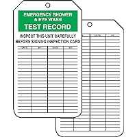 Accuform Signs MGT207CTP Inspection Record Tag, Legend 