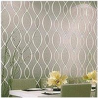 Extra-thick Non-woven Modern Leaf Flow Embossed Textured Wallpaper for Livingroom Bedroom, 20.8 In32.8 Ft=57 Sq.ft, Gray&beige