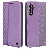 Wallet Case for Samsung Galaxy A35 5G 6.6 inch 2024 - PU Leather Flip Cover with Card Holder Slots, Strong Magnetic Folio Phone Case,Purple