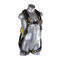 Guardian 21053 Cyclone Harness with PT Chest/TB Leg/No Waist Belt/Non Construction, Black/Yellow