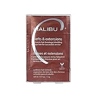 Malibu C Wefts & Extensions Wellness Hair Remedy (1 Packet) - Removes Build Up + Prevents Hair Breakage - Prepares Natural Hair for Hair Extension Application
