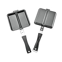 Shimomura Kihan Tsubame Sanjo Hot Sandwich Maker, Double, Made in Japan, Iron, Induction Compatible, Burns Ears, Camping, Double-Sided Embossing, Made in Japan