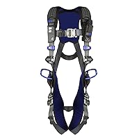 3M 113052 DBI-SALA ExoFit X300 Comfort Vest Positioning Safety Harness Fall Protection, OSHA, ANSI, General Industry, Aluminum Back and Hip D-Ring, Auto-Locking Quick Connect Leg and Chest Buckles, L