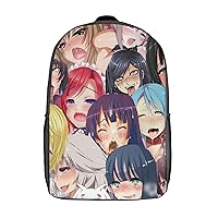 Anime Face Ahegao Laptop Backpack for Men Women 17 Inch Travel Computer Bag Fashion Daypack