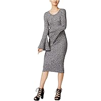 Womens Bell-Sleeve Sweater Dress
