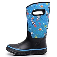 Kids Rain Boots,100% Waterproof Rainboots with 5.5mm Neoprene Insulated Boys and Girls Rubber Rain Boots,All Seasons Anti-Slip Durable Mud Outdoor Rain Boot