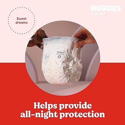 Huggies Overnites Nighttime Baby Diapers, Size 6 (35+ lbs), 72 Ct