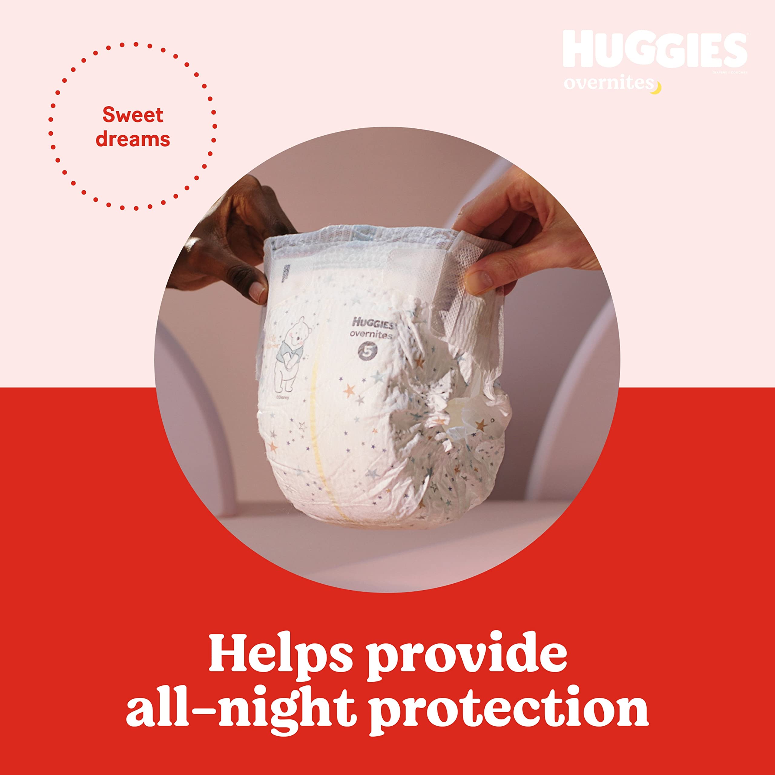 Huggies Overnites Nighttime Baby Diapers, Size 4 (22-37 lbs), 116 Ct