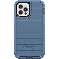 OtterBox Defender Series Case for iPhone 12 & iPhone 12 Pro (Only) - Case Only - Microbial Defense Protection - Non-Retail Packaging - Baby Blue Jeans (Blue)