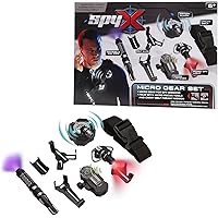 SpyX / Micro Gear Set - 4 Real Spy Toys Kit + Adjustable Belt for Spy Kids Role Play. Junior Secret Agent / Detective / Ninja Toy Gadgets Set for Boys & Girls