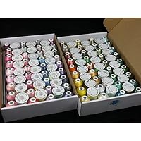 Simthread 120 Spools Colors Polyester Embroidery Thread Polyester Filament Thread for Sewing Machine 120 Color/Set 1000M