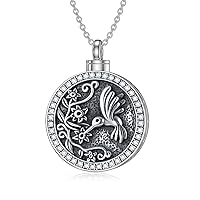 Tree of Life/Celtic Knot/Hummingbird Urn Necklace for Ashes Sterling Silver Always in My Heart Cremation Jewelry w/Funnel Filler Memorial Ashes Pendant Necklace Gifts for Women Girls