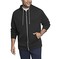 Van Heusen Men's Big and Tall Essential Long Sleeve Full Zip Ponte Hoodie Sweatshirt