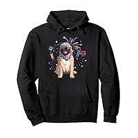 Pug Dog American Usa Flag 4Th Of July Men Women Lover Pullover Hoodie