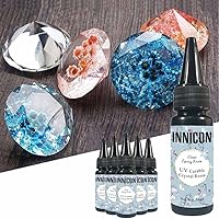 30MLx5 Non-Toxic Quick Curing Crystal Epoxy Resin Clear No Mixing UV Glue for Handmade Jewelry Craft Decoration Sets Pendants Charms Necklaces Bracelets Earrings Making