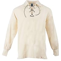 Gents Ghillie Shirt Deluxe With Leather Lace in Natural Calico Size Small