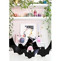 Kailo Chic Halloween Bat Décor, Black Acrylic, Set of 3 (ADB-25546)