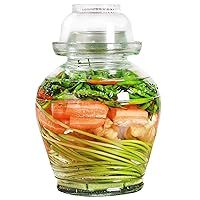 2.5 Liter Traditional Glass Fermenting Jar With Lid and Pressure stone,Glass Fermentation Tank for Pickling Kimchi Sauerkraut,VHF-007