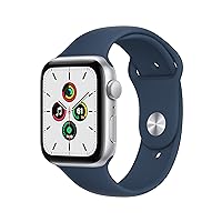 Apple Watch SE (GPS, 44mm) - Aluminiumgehäuse Silber, Sportarmband Abyssblau - Regular