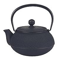 Iwachu 12302 Teapot, Type 5 Arare, Black, 1.2 gal (0.65 L), Inner and Lid Back, Enameled Processing, Nambu Ironware