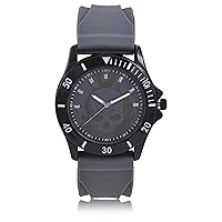 Accutime Marvel Ghost Rider Adult Men's Analog Watch - Molded Rubber Strap, Glass Dial Case, Male's Analog Wrist Watch - Grey Silicone Strap (Model: GHR1700AZ)