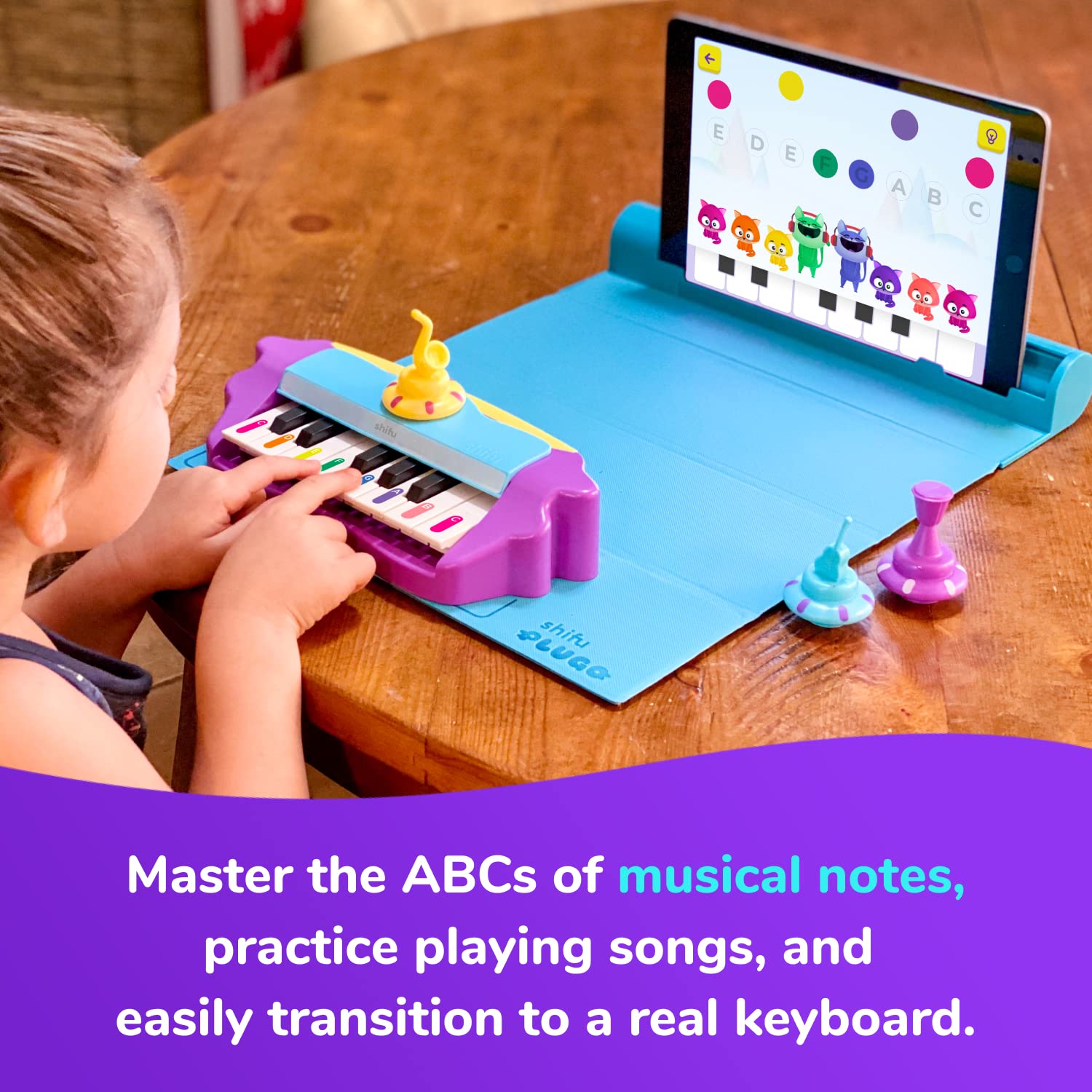 Plugo Tunes by PlayShifu - Piano Learning Kit | Musical STEAM Toy for Ages 4-10 - Music Instruments Gift for Boys & Girls (Works with iPads, iPhones, Samsung tabs/Phones, Kindle Fire)
