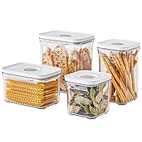 Premium Airtight Food Storage Containers 4-piece/Set, BPA Free, 100% Leak Proof, Keep food fresh up to 5 times longer than non-vacuum storage