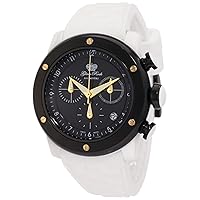 Glam Rock Women's GR50115 Aqua Rock Chronograph Black Dial White Silicone Watch