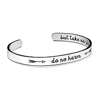 Memgift Inspirational 𝐆𝐢𝐟𝐭𝐬 𝐟𝐨𝐫 𝐖𝐨𝐦𝐞𝐧 Girls Stainless Cuff 𝐁𝐫𝐚𝐜𝐞𝐥𝐞𝐭 Personalized Birthday Christmas Mothers Day Jewelry