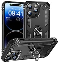 GeRRiT- Case for iPhone 15 Pro Max/15 Plus/15 Pro/15, with Invisible Stand(Black,15 Plus 6.7'')