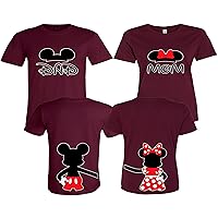 Mickey Dad and Minnie Mom Tshirt - Matching Couples Shirt - Matching Couple Outfits for Parents