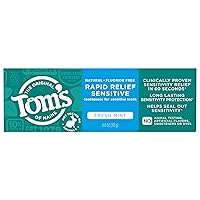Fluoride-Free Rapid Relief Sensitive Toothpaste, Fresh Mint, 4 oz. (Packaging May Vary)