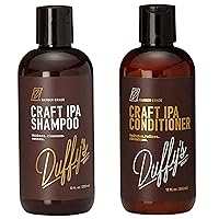 Beer Shampoo and Conditioner Set - 2 Pack Hair Care Kit that Moisturizes, Nourishes, and Protects