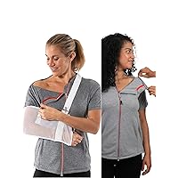 Reboundwear Post Shoulder Surgery Shirts | Chemo Clothing | Women Short Sleeve Shirt