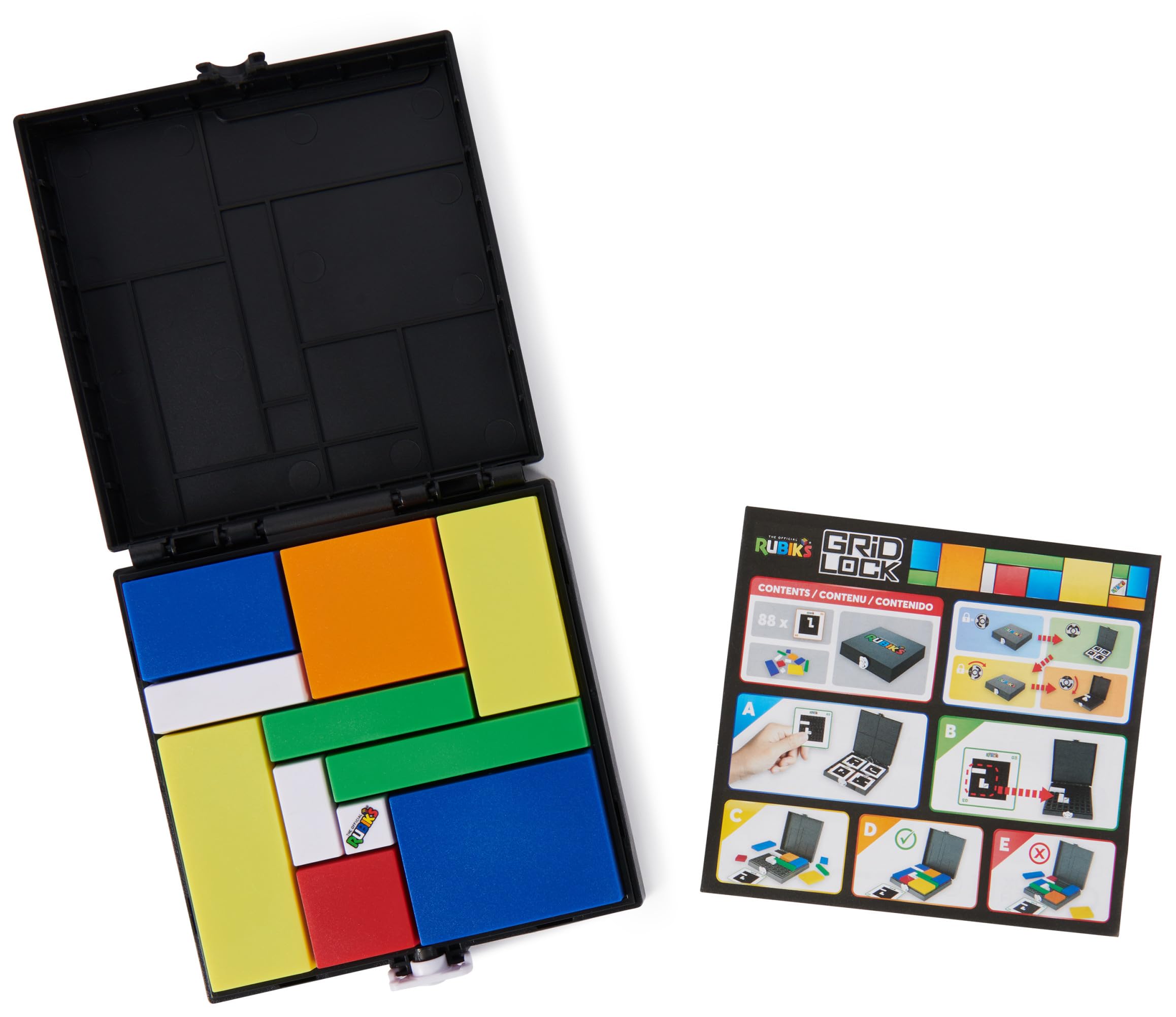 Rubik’s Cube Gridlock Game, The Problem-Solving Puzzle Game Inspired by The Classic Brain Teaser Fidget Toy, for Adults & Kids Ages 7+