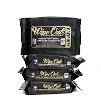 Wipe Outz Black Tattoo Towels - Premium DRY Tattoo Wipes For During Tattooing, Pmu, & Tattoo Aftercare - Soft & Durable Tattoo Ink Wipes (6.25” x 8”) (Black 10-Count) (4 Packs)