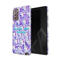 Compatible with Samsung Galaxy Note 20 Case Trippy Pastel Unicorn Aesthetic Rainbow Holographic Iridescent Vaporwave Heavy Duty Shockproof Dual Layer Hard Shell+Silicone Protective Cover