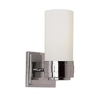 Trans Globe Lighting 2912 PC Wall Sconce with Frosted Glass Shade, Polished Chrome Finished