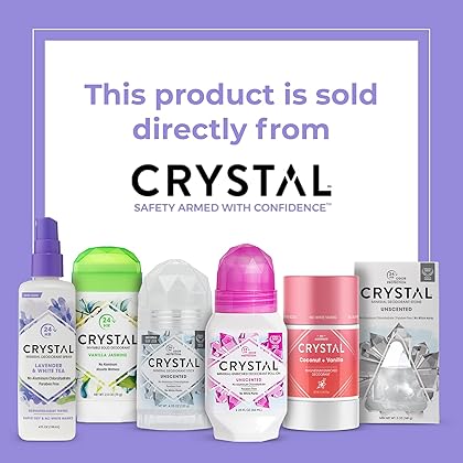 CRYSTAL Deodorant Stick (30003), Unscented, 4.25 Ounce, White