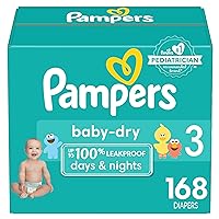 Pampers Baby Dry Diapers - Size 3, 168 Count, Absorbent Disposable Diapers
