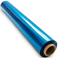 200 ft Blue Cellophane Wrap Roll (16 in x 200 ft) - Colored Cellophane Roll - Colored Cellophane Wrap - Blue Transparent Paper - Blue Clear Wrap - Cellophane Roll Blue- Blue Roll - Cellophane Paper
