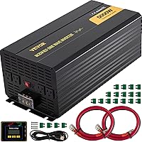 VEVOR 5000W Modified Sine Wave Power Inverter, DC 12V to AC 120V Car Converter with LCD Remote Control, USB Port, AC Outlets Inverter for Truck RV