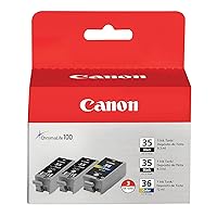 Canon PGI-35/CLI-36 2 Black and 1 Color Value Pack Compatible to iP100, iP110