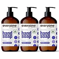 Everyone Liquid Hand Soap, 12.75 Ounce (Pack of 3), Lavender and Coconut, Plant-Based Cleanser with Pure Essential Oils