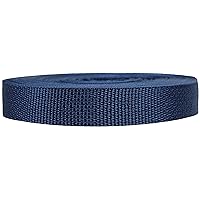 Lightweight Polypropylene Webbing - Poly Strapping for Outdoor DIY Gear Repair, Pet Collars, Crafts – 3/4 Inch by 10, 25, or 50 Yards, Over 20 Colors