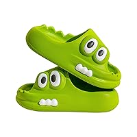 Kids Toddler Boys Girls Big Eyes Dinosaur Shower Slippers Summer Thick Bottom Non Slip Quick Drying Water Shoes