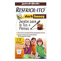 Resfriolito Toddler, Kids - Dark Honey Cough + Mucus Syrup Ages 1-12 Years - Grapefruit Seed & Ivy Leaf, 4 fl oz