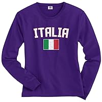 Threadrock Women's Italia Flag Long Sleeve T-Shirt