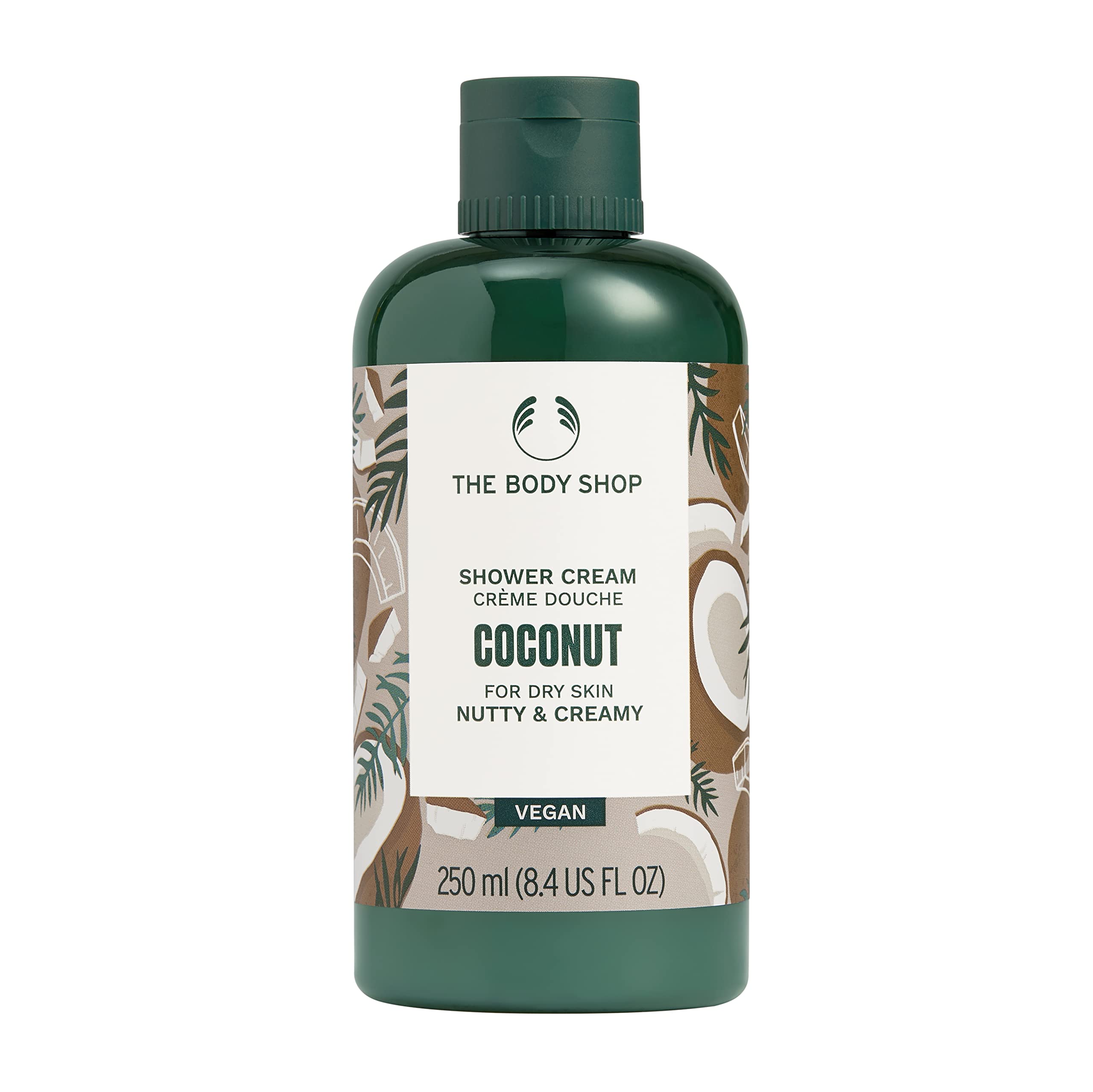 The Body Shop Coconut Shower Cream - Nutty and Creamy for Dry Skin - Vegan Body Wash, 8.4 Fl Oz